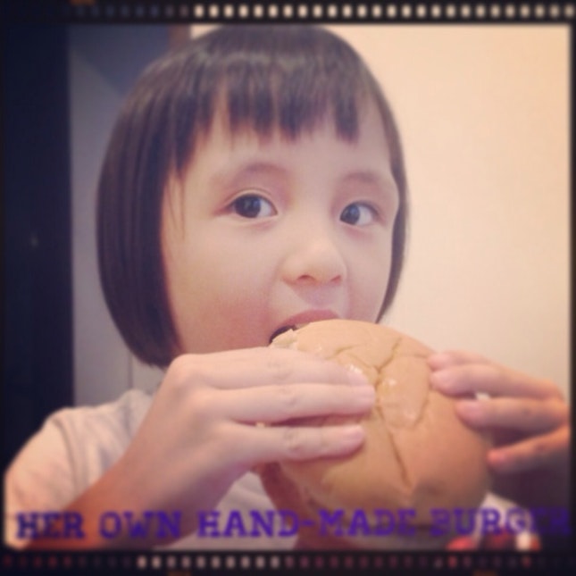 Her Own Hand-Made Burger