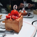 Strawberry Honey Toast at @dazzling_cafe from the country of origin.