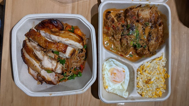 Chicken Kway Teow And Satay Chicken Cauliflower Rice