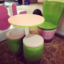 Cute seats at frozen yogurt #food