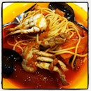 #seafoodkimchipasta #supper #yumminess #love #it 💋