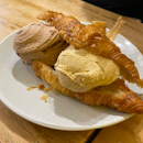 Ice cream with croissant