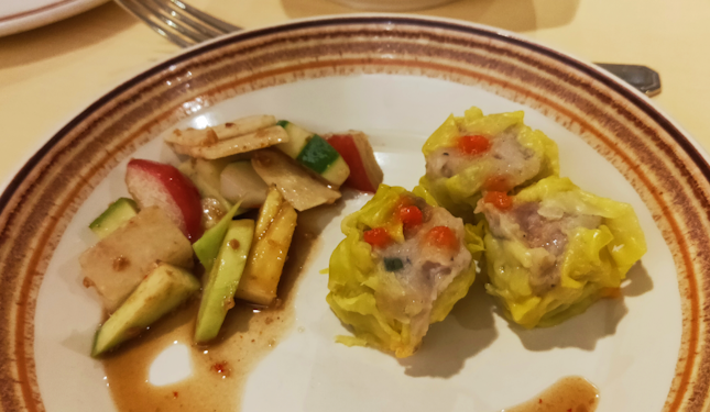 Fruit Rojak & Chicken Siew Mai