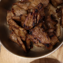 Marinated pork spare ribs cooked