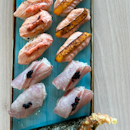 Variety of sushi and handrolls