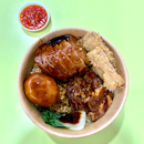 Braised Pork Belly Rice with Fried Pork Belly