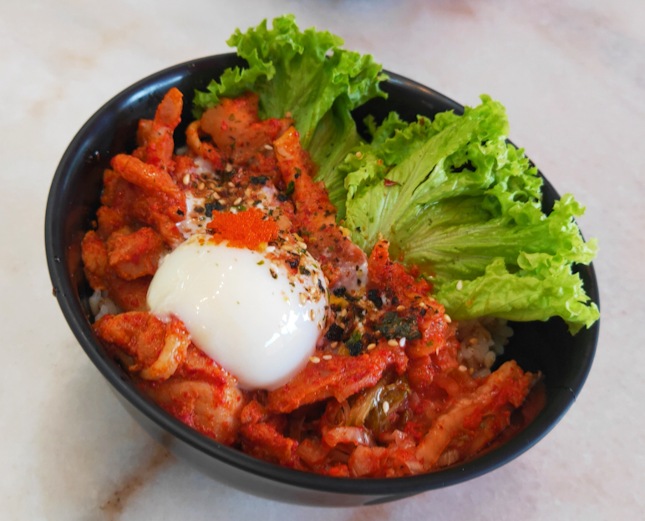 Spicy Kimchi Chicken Bowl