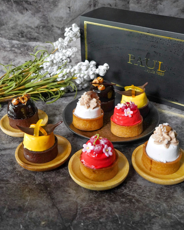 mid-autumn festival is coming, @paulbakerysg launches their unique moon tarts - eight french entremet in buttery sable tart shells composed of bestsellers and brand new flavours. 