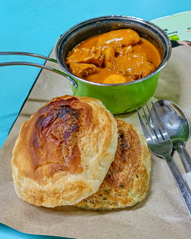 Baked Prata with Chicken Curry