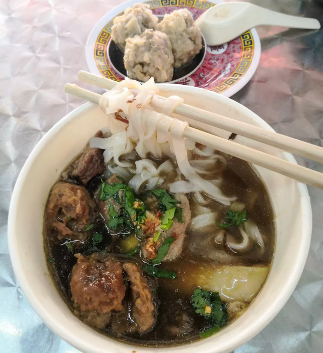 Beef Noodle and Siew Mai