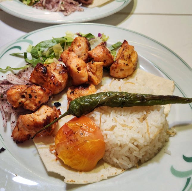Chicken shish kebab ($21) 🐔