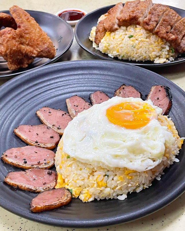 Smoked Duck Breast Fried Rice & Pepper Pork Chop Fried Rice