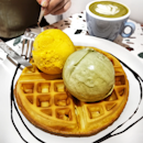 Love Letter waffles with icecream
