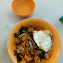 Liver mee hoon kueh (with fried egg)