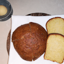 Sesame focaccia and brioche (bread course of Feb menu 98++)