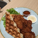 Har Cheong Fried chicken with waffles