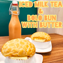 Bolo Bun with Butter + Iced Milk Tea