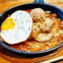 Appenzeller Jumbo Rosti With Beef Meat Balls & Fried Egg (SGD $20.40) @ Wursthans.