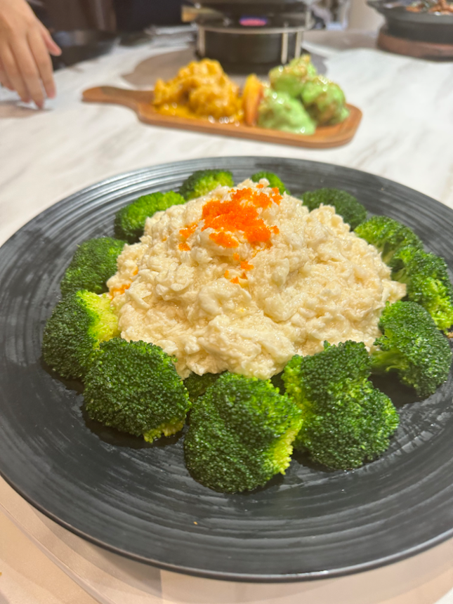 Egg White with Crab Meat and Broccoli