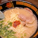 Ichiran's classic Tonkotsu ramen is unique because of their Hiden no Tare (Spicy Red Sauce).