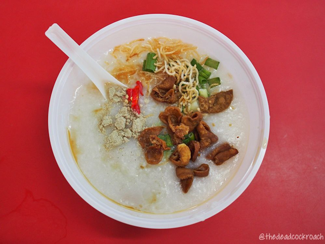 Da Jia Shi - Deep-Fried Intestines Porridge @ Chinatown Complex Market & Food Centre