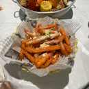 enjoyed the sweet potato fries more than the seafood bucket🫢