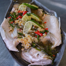 Steamed Seabass w Chili & Lime