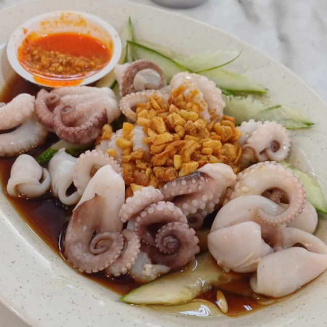 Baby octopus in soy sauce