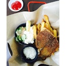 Trust the Fish Man to win my heart this blue monday with an exceptional grilled barramundi and chips AND those sides.