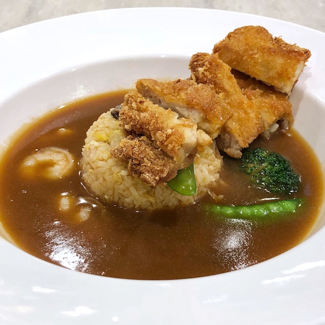 Seafood Braised Rice w/ Chicken Cutlet $7.8