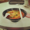 Saturday's dinner, kimchi ramen.
