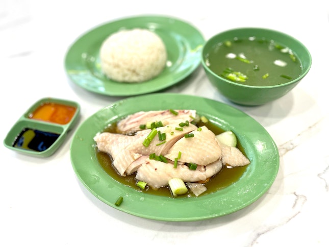 Chicken Thigh with rice and soup