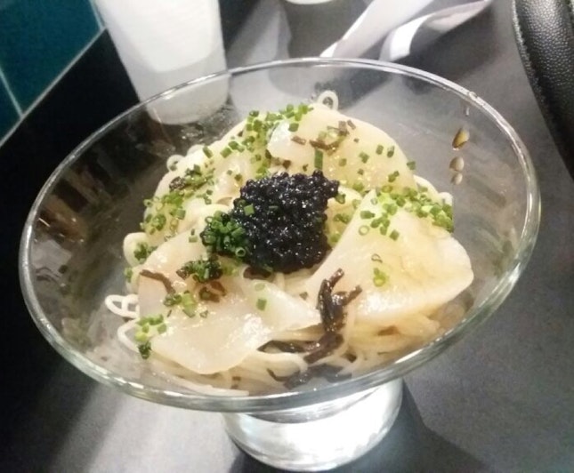 Cold Truffle Somen With Hotate ($14.90)