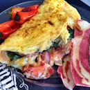 #gf #awesome #homemade #breakfast #omelet #roastedpeppers #facon #yummy #food #foodie #foodporn #foodslut #instafood