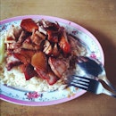 Roast duck with char siew and chicken rice