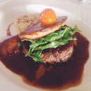 Beef Plancha topped with Seared Foie Gras #foodstagram #foodspam #BirthdayLunch