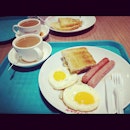 #breakfast #eggs #sausage #toast #kayatoast #tea #kopitiam
