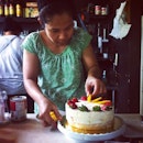 Mango cheese cake for Jingnong meet& greet , fresh from oven #foodspotting