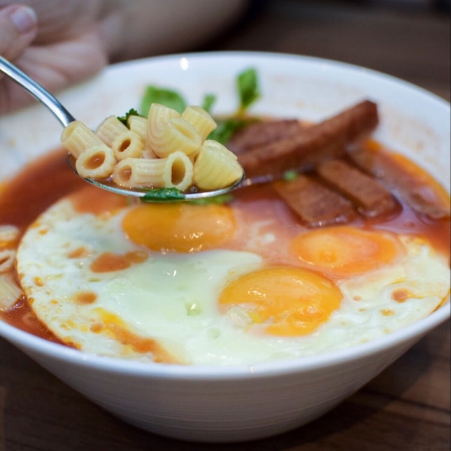 Three Egg Macaroni Soup