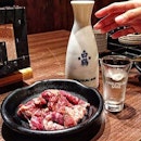 The perfect way to wind down on a Friday night is to grab some Hakutsuru sake and have it with your grilled meat from the newly opened Yakiniku-Oh Goen (meat pictured is not grilled yet ya!).