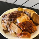 Paradise Bowl (Roasted Pork, Roasted Chicken, Roasted Duck, Char Siew with Brown Rice)