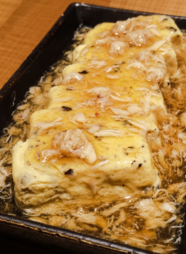 Special Truffles Dashi Maki Tamago with Crab Japanese Sauce