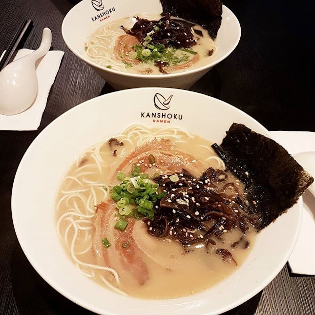 {Shoyu Tonkatsu Ramen x  Classic Tonkatsu Ramen}

I had the former and the broth was rich and flavourful, while the meat was really melt-in-the-mouth tender!