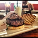 Wagyu Burger W/ Foie Gras Topped W/ Blueberry Reduction Sauce