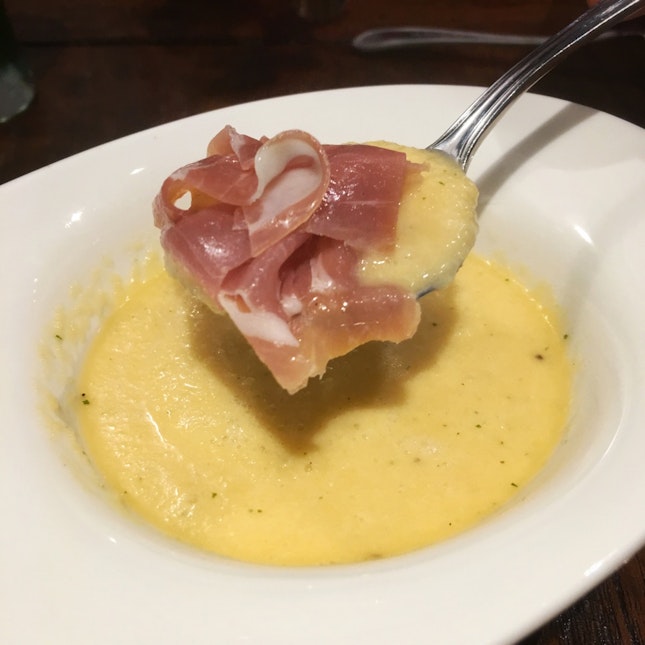 Chilled Melon Soup With Parma Ham ($5)