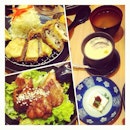 Hire & Shitake Menchi Katsu Set #fried #japanese #dinner #food #foodporn