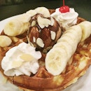 Having some delicious sinful waffles after work!