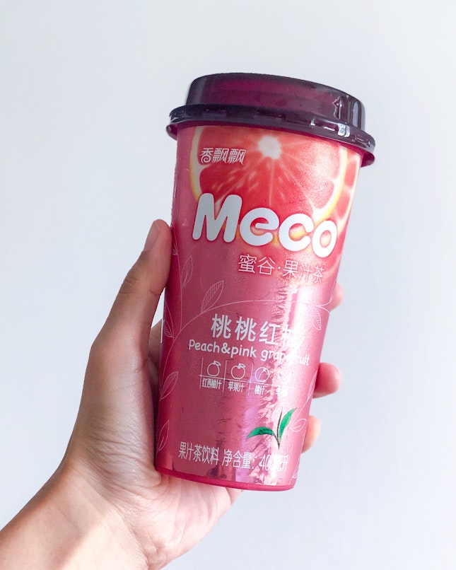香飄飄蜜谷果汁茶桃桃紅柚 Meco Peach & Pink Grapefruit [$1.80]