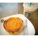 #throwback to Pre-tuition #grub  @starbuckssg with a delicious Sweet Potato Shepherd's Pie and a Vanilla Latte.