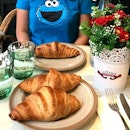 Cookie monster approves the flaky buttery croissant!